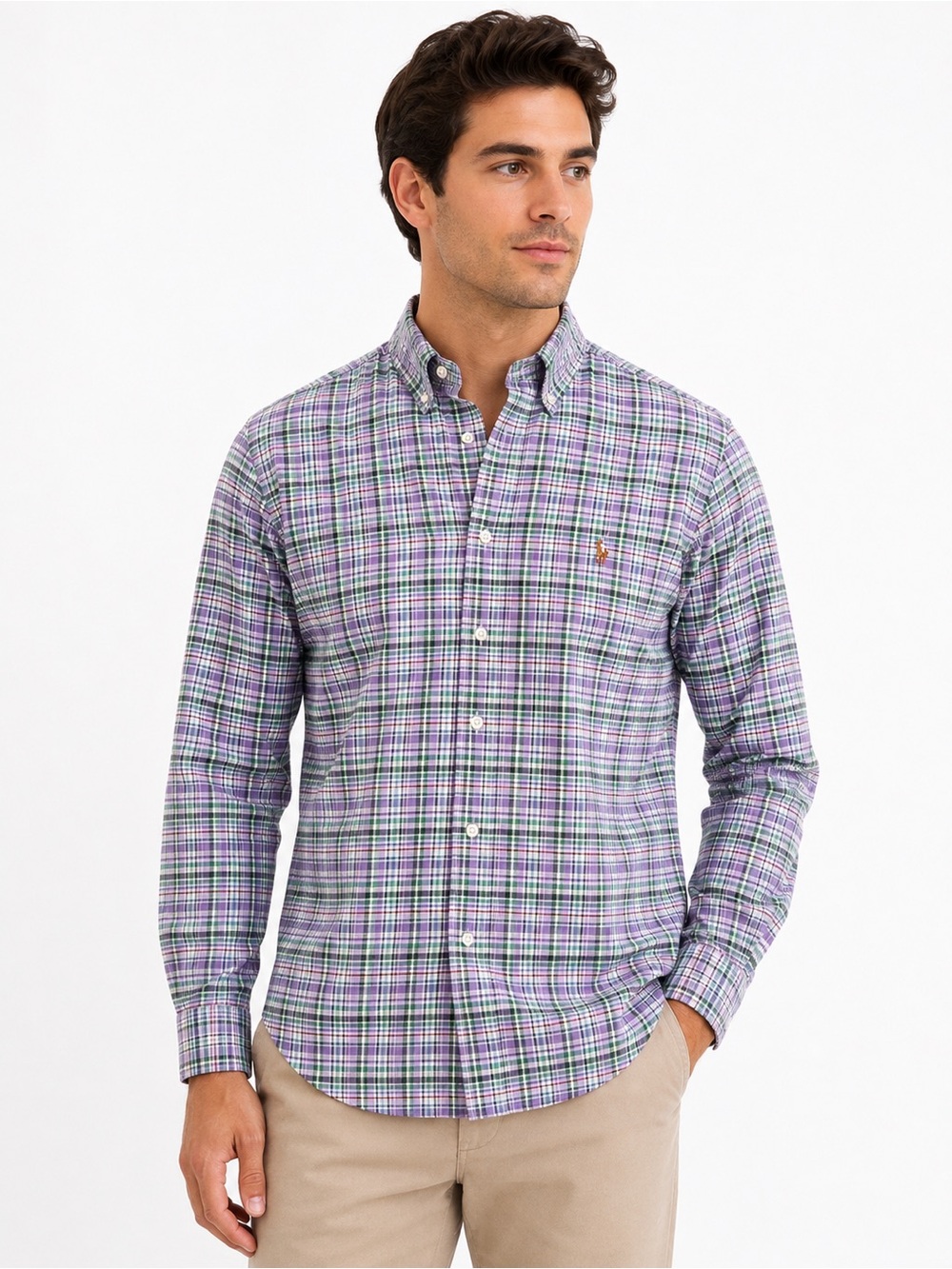 Polo Ralph Lauren Plaid Cotton Button Down Shirt M